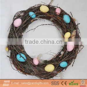 42CM EASTER NATURAL WREATH thumbnail-1