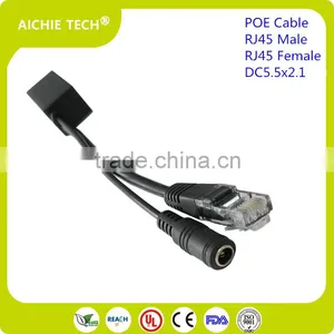 RJ45 Female to RJ45 Male DC Powe Female CCTV POE Cable for IP Camera thumbnail-1