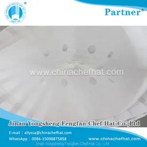 80g Special White Non Woven Flat Top Cook Cap Disposable Chef Hat thumbnail-4