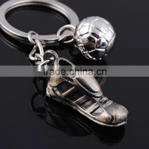 Wholesale Metal Football Shoes With Ball Key Chains/Metal Football Shoes Key Rings thumbnail-1