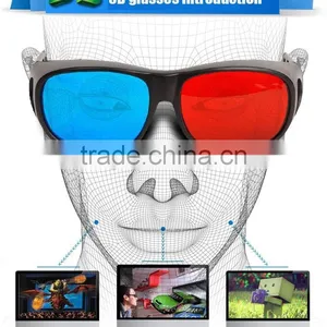 Kawachi Professional Resin Frame 3D Glasses Anaglyph Glasses for Movie Game-Red & Cyan thumbnail-1