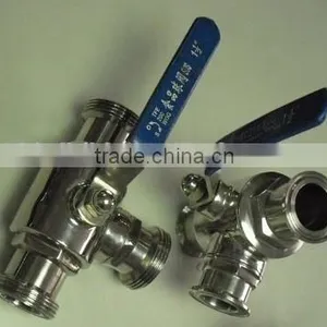 Stainless Steel Clamped Three Ways Ball Valve thumbnail-4