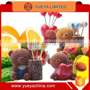 Cute Teddy Bear Fruit Fork Kitchen Supplies Tools thumbnail-5