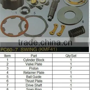 PC60-7 Swing Motor Parts KMF41 Motor Parts thumbnail-1