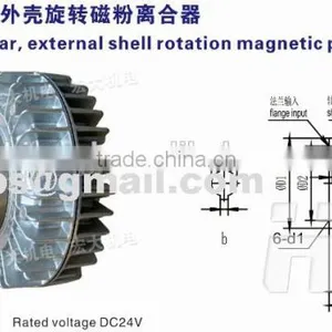 ZA-type Hollow Shaft Support the Shell Rotating Magnetic Powder Clutch thumbnail-2