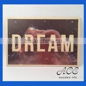Personalized Wooden Poster Digital Printing on Wood Wooden Poster Card Customized Water Proof Sunfast Out Door Wooden Block thumbnail-1