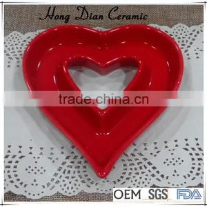 Ceramic Porcelain,Ceramic Material and Porcelain Ceramic Type Heart Shape Dinner Plates for Weddings thumbnail-2
