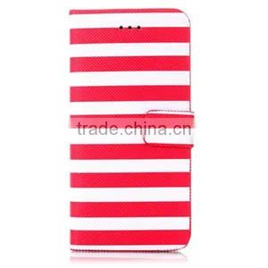 Stripe Flip Wallet Leather Case, Smart Phone Leather Case for IPhone6 thumbnail-1