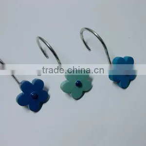Colorful Flower Shape Polyresin Decorative Wall Hooks for Bathroom thumbnail-1