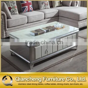 High Gloss Modern Design New Marble Center Table Coffee Table thumbnail-6