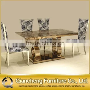Dubai Design Rose Golden Dining Table for Banquet thumbnail-1