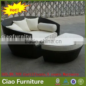 Newest Design Outdoor Big Sun Bed Rattan Day Bed thumbnail-1