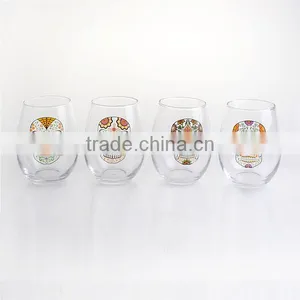 Smile Skull Decal Drinking Water Glass Cup thumbnail-2