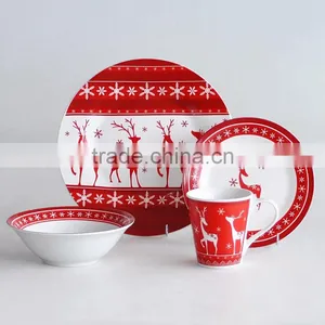 16pcs Porcelain Dinner Set for Christmas thumbnail-1