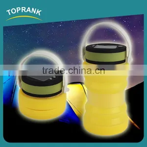 New Design Outdoor Camping Foldable Rechargeable Silicon Portable Solar Lamp thumbnail-1