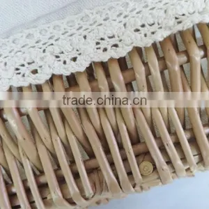 Wholesale China Cheap Fancy Wicker Woven Empty Fabric Gift Storage Basket thumbnail-4