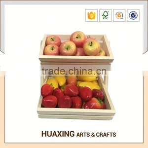 Durable Wooden Tiered Wooden Fruit Basket Stand thumbnail-3