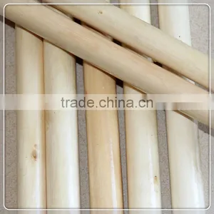 120*2.2cm Natural Eucalptus Wooden Broom Handle thumbnail-2