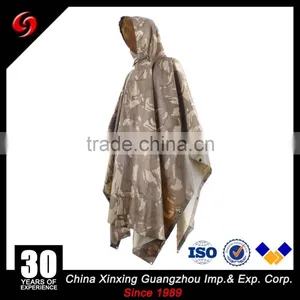 Big Manufactor for Desert Camouflage Pvc Coating Polyester Army Poncho on Sale thumbnail-2