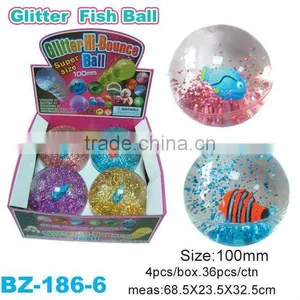 TPU Fish Bouncing Ball With Glitter thumbnail-1