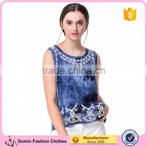 Domin Fashion Latest Embroidery Ladies Tank Tops thumbnail-1
