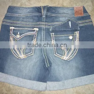 Jeans Denim Shorts, Ladies Stylist Denim Jeans Shorts thumbnail-4
