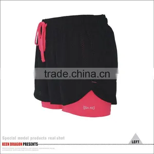 2016 New Style Double Layer Blank Yoga Pants Running Shorts thumbnail-4