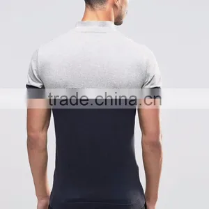 MGOO OEM Manufacturer Summer Cheap 180g 100% Cotton Short Sleeve Contrast Color Breathable Mens Knit POLO Shirt thumbnail-2