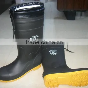 Comfortable Black PVC Heat Protection Chemical Groundwork Safety Boots thumbnail-2