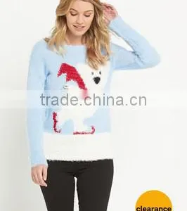 Fashion Christmas Women Pullover Sweater With Round Neck and Long Sleeve thumbnail-2