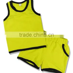 Cheap Child Vest Suits ,casual Baby Girl Kids Summer Camisole Clothing Sets thumbnail-2