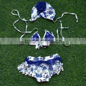 2-6 Years Old Girls Girls Swim Suit Ruffle With Tassel Bathing Suit Girls Summer Clothing Boutique Clothes Swimwear thumbnail-1
