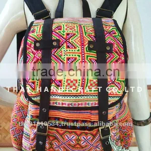 Embroidered HMONG HILL TRIBE Backpack School Bag Travel Bag Unisex Bag thumbnail-1