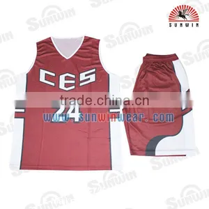 Polyester Mesh Sublimation Printing Basketball Jersey Latest Design Best Custom Basketball Jersey thumbnail-1