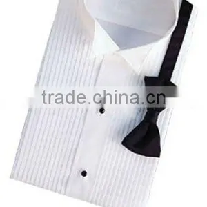 High Quality Customed-design Newest White Wing-tip Collar Tuxedo Shirt for Men thumbnail-1
