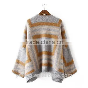 Stylish Wool Knitting Women Sweater Cardigan thumbnail-2