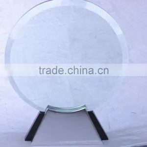 Factory Wholesale Customized Engraving Crystal Glass Trophy For Wooden Base Trophy KC-010 thumbnail-1