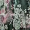 Polyester Printed Mesh Jointed With Satin Embroidery Fabric thumbnail-1