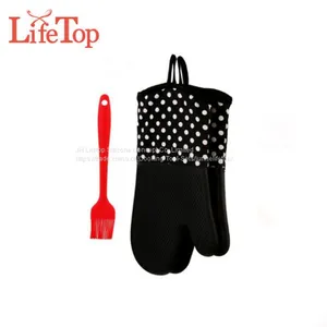 FDA &LFGB Approved Kichen Utensil Silicone Anti-heat Gloves for Baking thumbnail-1