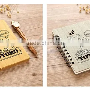 Wholesale Cartoon my Neighbor Totoro Anime Cute Wood Cover Notebook for Students thumbnail-2