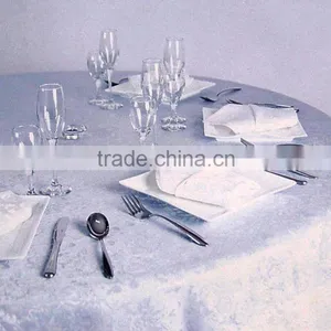 Factory Wholesale Hotel Restaurant Banquet Party Table Linens White Tablecloth Wedding Round Table Cloths for Sale thumbnail-2