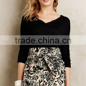 Hot Selling Pullover Style Cross Back Ladies Jersey Tee thumbnail-2