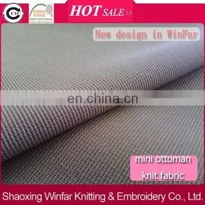 Winfar Textile Polyester Spandex Plain Dyed Striped Mini Ottoman Rib Knit Fabric thumbnail-1