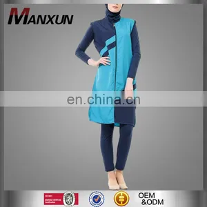 Breathable Turkish Women Sportswear Stitching Color Muslim Lady Clothing thumbnail-1