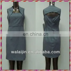 Simple and Cute Back Hollow Out Design Office Lady Tea Dress thumbnail-1