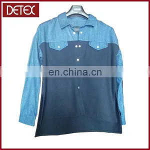 Wholesale Custom Light Blue Women Oversize Denim Jacket thumbnail-2