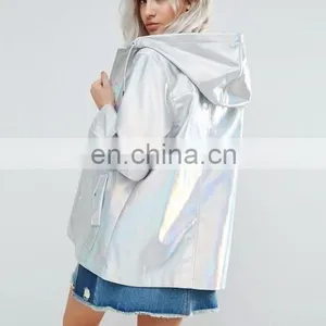 2016 New Fashion Winter Women Sliver Metallic Jacket Slim Long Coat Jacket From China thumbnail-2