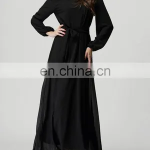 New Fashion Long Sleeve Muslim Dress thumbnail-3