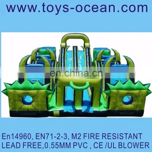 Inflatable Jungle Obstacle Combo/inflatable Giant 3 in 1 Combo Game /giant Inflatable Sports Games thumbnail-1