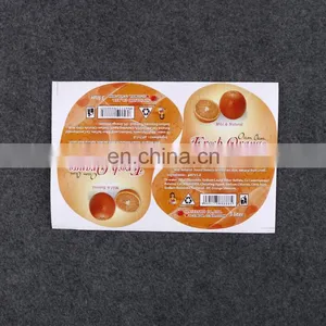 Customized Cheaper Price Special Shaped Detergent Cleaning PVC Self Adhesive Stickers for Market Fruit Label thumbnail-2